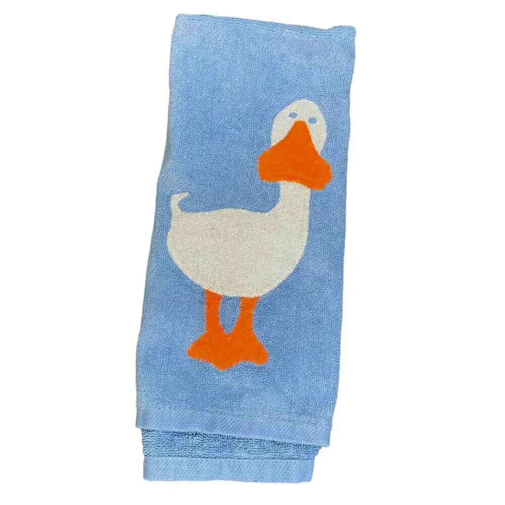Vintage Salisbury House Duck Bath Towel Blue Martex Cotton 27x15.5